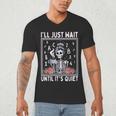 I'Ll Just Wait Until It's Quiet Skeleton Coffee Teacher Men's V-Neck T-Shirt, novelty gifts, funny gifts I'Ll Just Wait Until It's Quiet Skeleton Coffee Teacher Men's V-Neck T-Shirt, novelty gifts, funny gifts