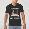 I'Ll Just Wait Until It's Quiet Skeleton Teacher Halloween Men's V-Neck T-Shirt, novelty gifts, funny gifts I'Ll Just Wait Until It's Quiet Skeleton Teacher Halloween Men's V-Neck T-Shirt, novelty gifts, funny gifts