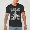 Ill Just Wait Until Its Quiet Teacher Lazy Halloween Costume Men's V-Neck T-Shirt, novelty gifts, funny gifts