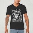 Well I'Ll Be a Monkey's Uncle Teacher And Student Men's V-Neck T-Shirt, novelty gifts, funny gifts