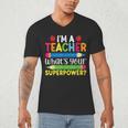 I'm A Teacher What's Your Superpower Back To School Men's V-Neck T-Shirt, novelty gifts, funny gifts