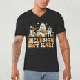 Inclusion Isn't Scary Mummy Boo Ghost Halloween SLP Teacher Men's V-Neck T-Shirt, novelty gifts, funny gifts