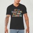 It's Beautiful Day For Learning Retro Teacher Women Men Men's V-Neck T-Shirt, novelty gifts, funny gifts