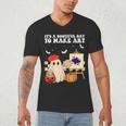 It's A Bootiful Day To Make Art Groovy Art Teacher Halloween Men's V-Neck T-Shirt, novelty gifts, funny gifts