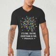 It's Fine I'm Fine Christmas Light Principal Teacher Xmas Men Women Men's V-Neck T-Shirt, novelty gifts, funny gifts