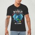 Be Kind Dolphin Autism Awareness Back To School Teacher Men Women Kids Men's V-Neck T-Shirt, novelty gifts, funny gifts