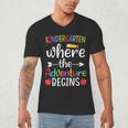 Kindergarten Where The Adventure Begins Shirt Children's Teacher Men's V-Neck T-Shirt, novelty gifts, funny gifts