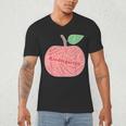 Kindergarten Apple Word Art For Teachers & Students Men's V-Neck T-Shirt, novelty gifts, funny gifts