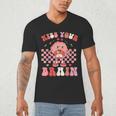Kiss Your Brain Valentines Test Day Teacher Squad Kids Men's V-Neck T-Shirt, novelty gifts, funny gifts