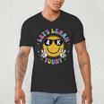 Lets Learn Today Shirt Smile Face 4K Teacher Back To School Men's V-Neck T-Shirt, novelty gifts, funny gifts
