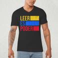 Leer Es Poder Colombian Spanish Teacher Maestra Colombia Men's V-Neck T-Shirt, novelty gifts, funny gifts Leer Es Poder Colombian Spanish Teacher Maestra Colombia Men's V-Neck T-Shirt, novelty gifts, funny gifts
