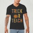 Leopard Trick Or Teach Halloween Teacher Costume Women Men's V-Neck T-Shirt, novelty gifts, funny gifts Leopard Trick Or Teach Halloween Teacher Costume Women Men's V-Neck T-Shirt, novelty gifts, funny gifts