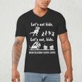 Let's Eat Kids Fun Dinosaurs Grammar Teacher Men's V-Neck T-Shirt, novelty gifts, funny gifts