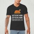 Let's Eat Kids Grammar For Thanksgiving Teacher Men's V-Neck T-Shirt, novelty gifts, funny gifts