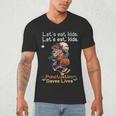 Let's Eat Kids Grammar Werewolf Halloween Teacher Men's V-Neck T-Shirt, novelty gifts, funny gifts