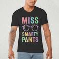 Little MISS SMARTY PANTS School Grad Teacher Last Day Men's V-Neck T-Shirt, novelty gifts, funny gifts