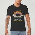 Take a Look It's In a Book Vintage Reading Teacher Rainbow Men's V-Neck T-Shirt, novelty gifts, funny gifts Take a Look It's In a Book Vintage Reading Teacher Rainbow Men's V-Neck T-Shirt, novelty gifts, funny gifts