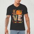 Love 2nd Grade Happy Fall Thanksgiving For 2nd Teacher For Men Women Girls Kids Men's V-Neck T-Shirt, novelty gifts, funny gifts