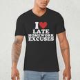 I Love Late Homework Excuses Sarcastic Teacher Lie For Men Women Men's V-Neck T-Shirt, novelty gifts, funny gifts I Love Late Homework Excuses Sarcastic Teacher Lie For Men Women Men's V-Neck T-Shirt, novelty gifts, funny gifts