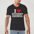 I Love Student Council Student Teacher Men's V-Neck T-Shirt, novelty gifts, funny gifts