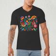 Maestra Flowers Spanish Teacher Cinco De Mayo Men's V-Neck T-Shirt, novelty gifts, funny gifts