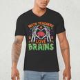 Math Teacher Love Brain Heart Skeleton Hand Zombie Halloween Men's V-Neck T-Shirt, novelty gifts, funny gifts Math Teacher Love Brain Heart Skeleton Hand Zombie Halloween Men's V-Neck T-Shirt, novelty gifts, funny gifts