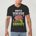 Math Teachers Love Brains Zombie Teacher School Halloween Men's V-Neck T-Shirt, novelty gifts, funny gifts Math Teachers Love Brains Zombie Teacher School Halloween Men's V-Neck T-Shirt, novelty gifts, funny gifts
