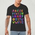 Monster ABC Cute Alphabet Halloween Teacher Costume Kids Men's V-Neck T-Shirt, novelty gifts, funny gifts Monster ABC Cute Alphabet Halloween Teacher Costume Kids Men's V-Neck T-Shirt, novelty gifts, funny gifts