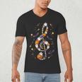 Music Note Symbol Halloween For Music Teacher Musicians Men's V-Neck T-Shirt, novelty gifts, funny gifts