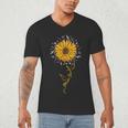 Music Teacher Shirt Sunflower Music Notes Musician Singer Men's V-Neck T-Shirt, novelty gifts, funny gifts Music Teacher Shirt Sunflower Music Notes Musician Singer Men's V-Neck T-Shirt, novelty gifts, funny gifts