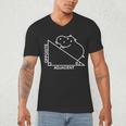 Nerdy Hippotenuse Hypotenuse Hippopotamus Math Teacher Men's V-Neck T-Shirt, novelty gifts, funny gifts