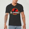 Nerdy No Internet Dinosaur Computer Science Teacher Men's V-Neck T-Shirt, novelty gifts, funny gifts Nerdy No Internet Dinosaur Computer Science Teacher Men's V-Neck T-Shirt, novelty gifts, funny gifts