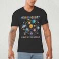 Neurodiversity Is Out Of This World Space Autism Teacher Men's V-Neck T-Shirt, novelty gifts, funny gifts
