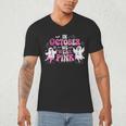 In October We Wear Pink Ballet Ghost Teacher Breast Cancer Men's V-Neck T-Shirt, novelty gifts, funny gifts In October We Wear Pink Ballet Ghost Teacher Breast Cancer Men's V-Neck T-Shirt, novelty gifts, funny gifts