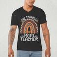 One Thankful Math Teacher Leopard Rainbow Thanksgiving Men's V-Neck T-Shirt, novelty gifts, funny gifts One Thankful Math Teacher Leopard Rainbow Thanksgiving Men's V-Neck T-Shirt, novelty gifts, funny gifts