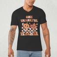 One Thankful Teacher Fall Leaves Thanksgiving Retro Men's V-Neck T-Shirt, novelty gifts, funny gifts One Thankful Teacher Fall Leaves Thanksgiving Retro Men's V-Neck T-Shirt, novelty gifts, funny gifts
