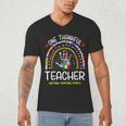 One Thankful Teacher Hispanic Heritage Month Countries Flags Men's V-Neck T-Shirt, novelty gifts, funny gifts One Thankful Teacher Hispanic Heritage Month Countries Flags Men's V-Neck T-Shirt, novelty gifts, funny gifts