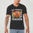 One Thankful Teacher Turkey Thanksgiving Teaching Men's V-Neck T-Shirt, novelty gifts, funny gifts