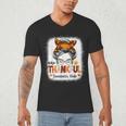 One Thankful Teacher's Aide Messy Bun Thanksgiving Fall Men's V-Neck T-Shirt, novelty gifts, funny gifts One Thankful Teacher's Aide Messy Bun Thanksgiving Fall Men's V-Neck T-Shirt, novelty gifts, funny gifts