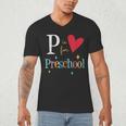 P Is For Preschool Teacher Student Back To School Men's V-Neck T-Shirt, novelty gifts, funny gifts