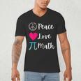 Peace Love Math Maths Teacher Pi Symbol Men Women Men's V-Neck T-Shirt, novelty gifts, funny gifts