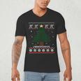 Pi Tree Christmas Math Teacher Ugly Sweater Men Women Kids Men's V-Neck T-Shirt, novelty gifts, funny gifts