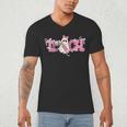 Pink Ghost Teach Halloween Teacher In Spooky Season Men's V-Neck T-Shirt, novelty gifts, funny gifts Pink Ghost Teach Halloween Teacher In Spooky Season Men's V-Neck T-Shirt, novelty gifts, funny gifts