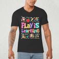 Play Is Learning Educational Teacher Women Men's V-Neck T-Shirt, novelty gifts, funny gifts Play Is Learning Educational Teacher Women Men's V-Neck T-Shirt, novelty gifts, funny gifts