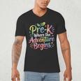 Pre-K Where The Adventure Begins Preschool Teachers Students Men's V-Neck T-Shirt, novelty gifts, funny gifts Pre-K Where The Adventure Begins Preschool Teachers Students Men's V-Neck T-Shirt, novelty gifts, funny gifts
