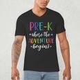 Pre-K Teacher Adventure Begins First Day Preschool Teachers Men's V-Neck T-Shirt, novelty gifts, funny gifts