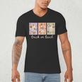 Preppy Goose Teacher Trick Or Teach Halloween Teacher Goose Men's V-Neck T-Shirt, novelty gifts, funny gifts