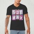 Preppy Spooky Teacher Halloween Ghost Coquette Bow Autumn Men's V-Neck T-Shirt, novelty gifts, funny gifts
