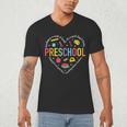 Preschool Teacher Pre-K Heart First Day Of Preschool Kids Men's V-Neck T-Shirt, novelty gifts, funny gifts Preschool Teacher Pre-K Heart First Day Of Preschool Kids Men's V-Neck T-Shirt, novelty gifts, funny gifts