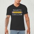 Progress Over Perfection Motivational Teacher Tee Men's V-Neck T-Shirt, novelty gifts, funny gifts
